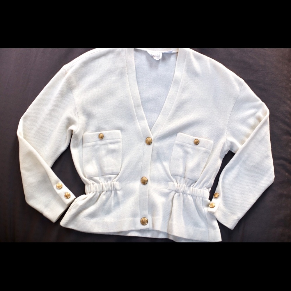 Vintage Leslie Fay Peplum Cardigan S\M